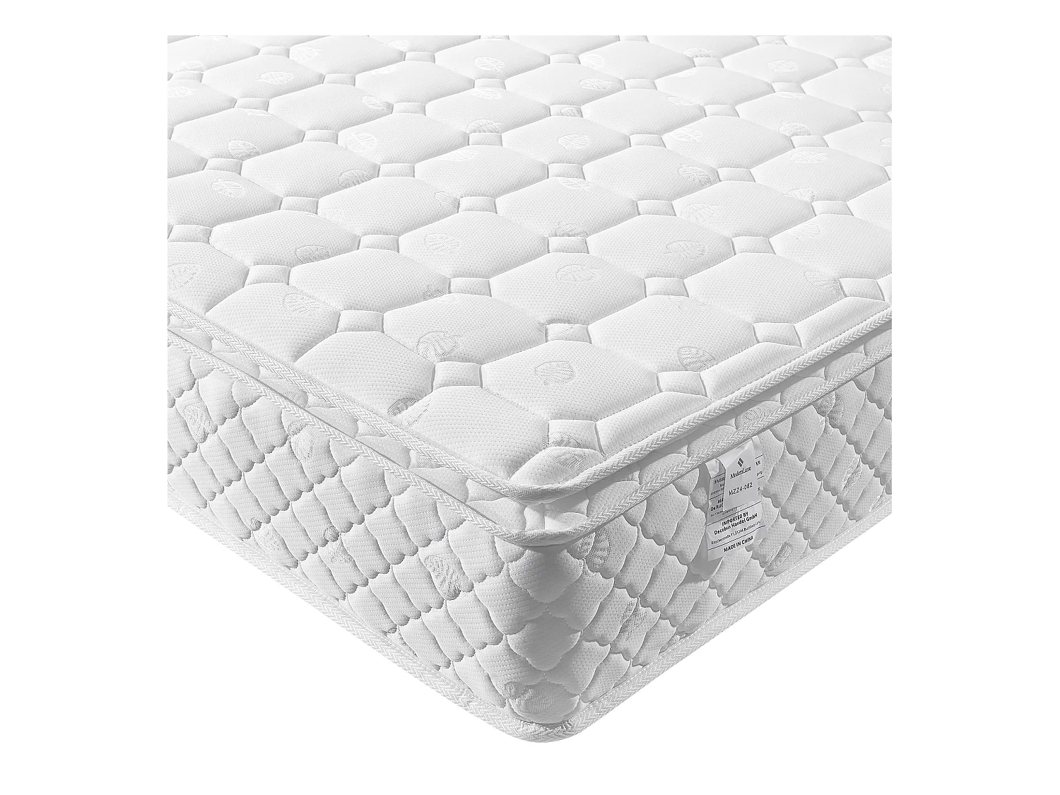 Lit coffre adulte 140x200cm beige en lin avec LED et USB type-C, tête de lit réglable en hauteur, avec matelas