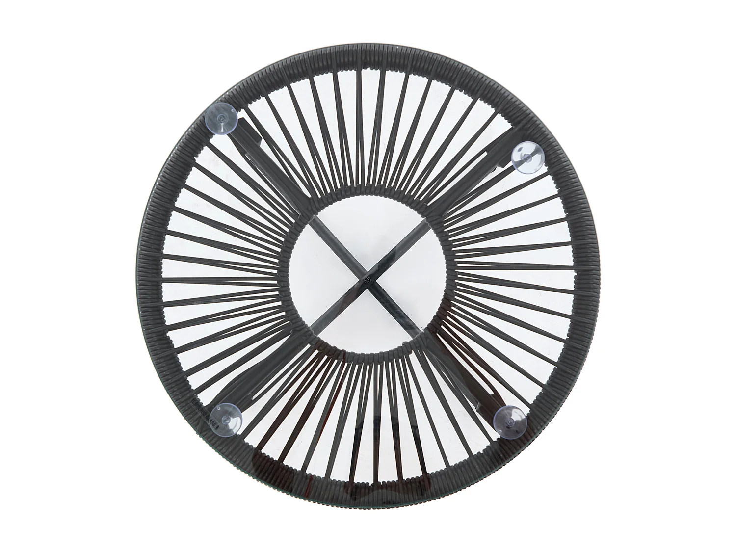 Salon de jardin en résine tressée : 2 fauteuils et une table basse - Noir - PISALE de MYLIA