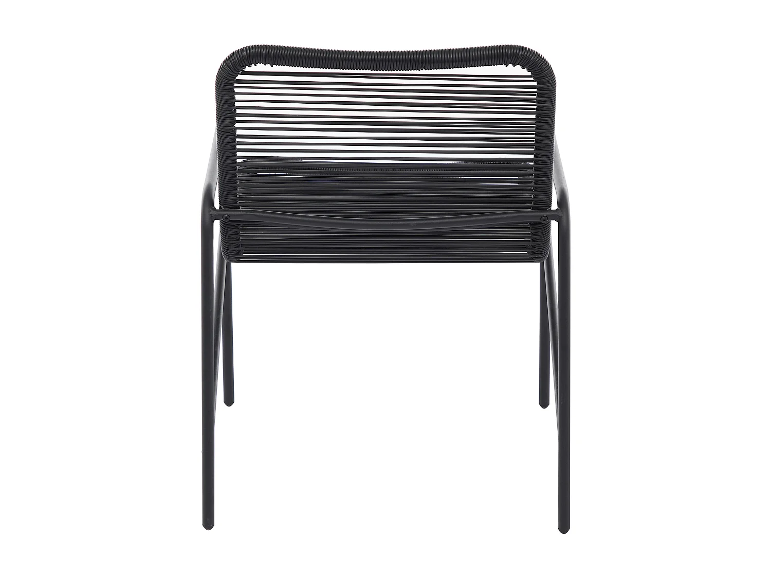 Salon de jardin en métal et résine tressée - 2 fauteuils bas et une table basse - Noir - KANAO de MYLIA