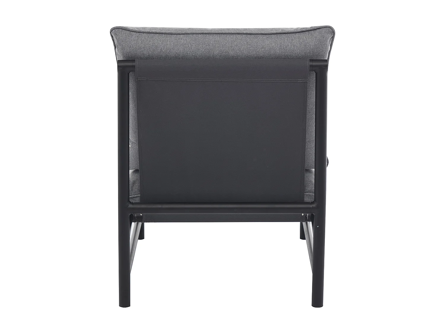 Conjunto de jardim em alumínio: um sofá de 2 lugares, 2 poltronas e uma mesa de centro - Antracite - LISMO da MYLIA