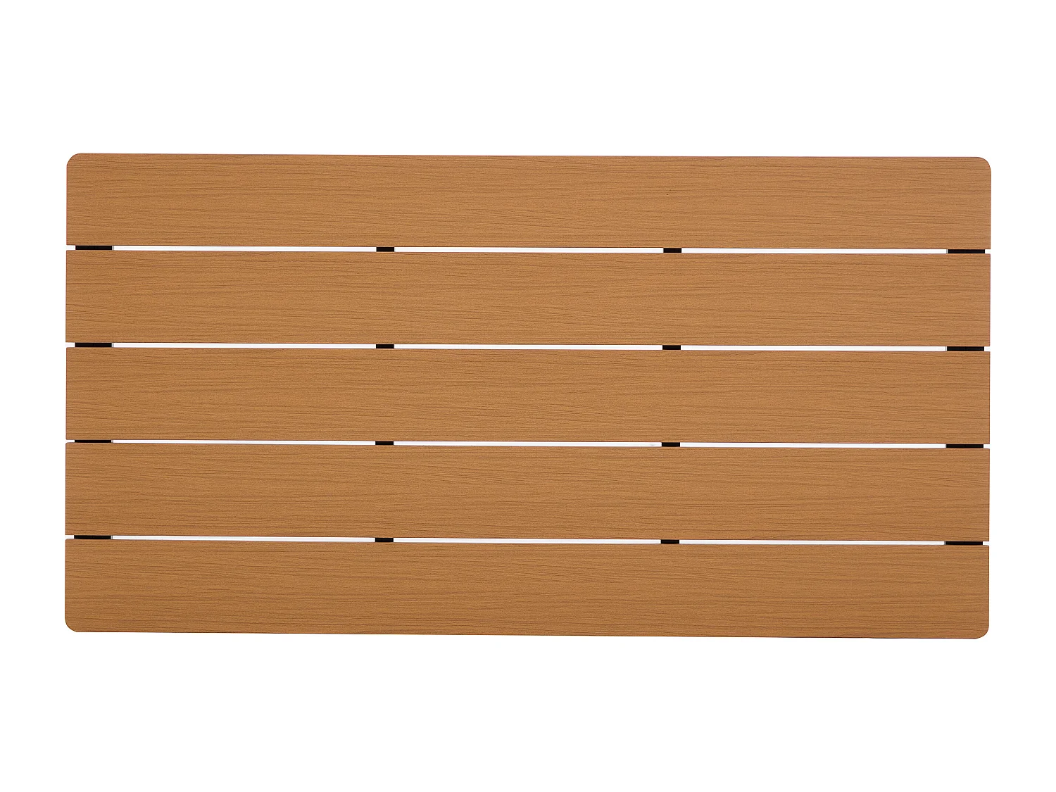 Conjunto de jardim em alumínio: um sofá de canto e uma mesa de centro - Natural claro e almofadas antracite - GUIOMAR da MYLIA