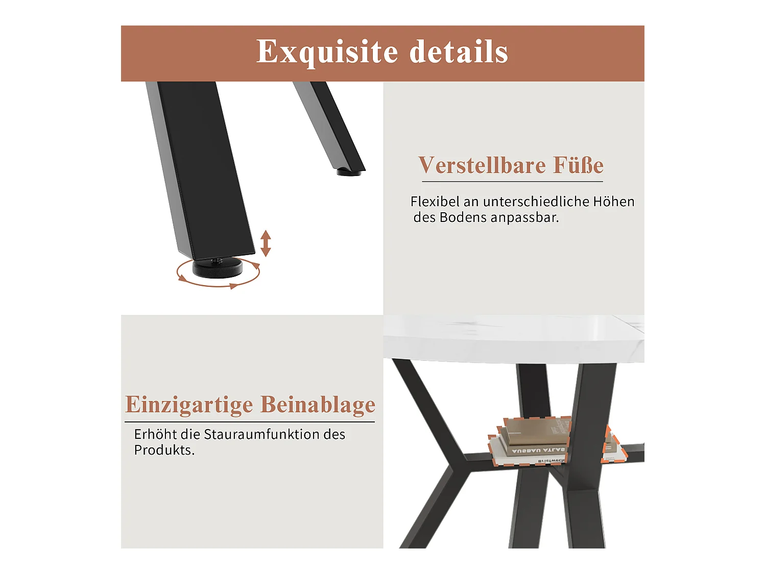 Lot de 5 table à manger et chaises - 100 x 100 x 75 cm - table à pieds métal + 4 chaises ergonomiques  - MDF + Métal - noir