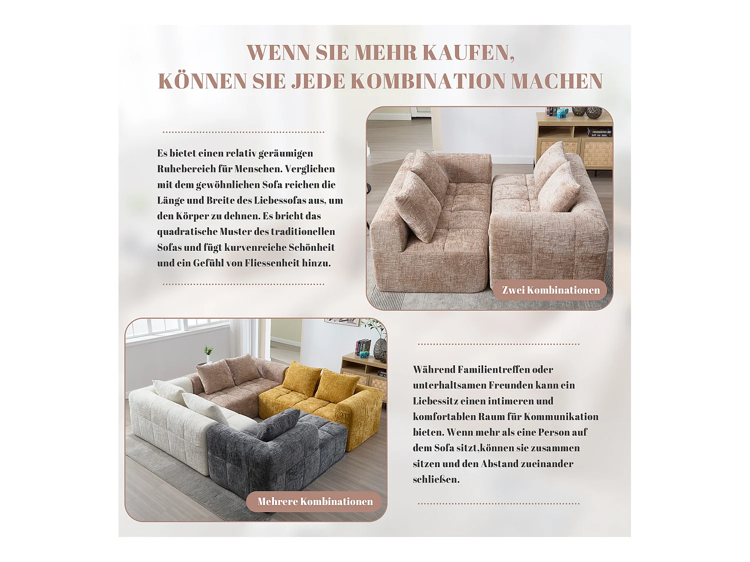 Sofa 2-osobowa typu leżanka - 158 x 90 x 62 cm - z poduszką i kieszeniami bocznymi - aksamit - khaki