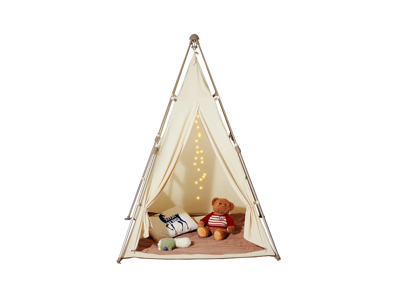 Tente de Jeu pour Enfants SucceBuy, Tente Tipi Pliable avec Tapis et Sac de Transport