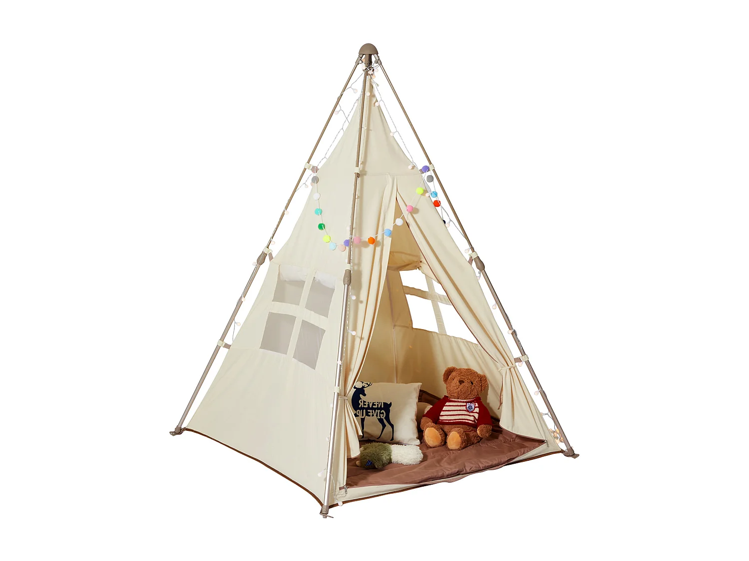 Tenda da Gioco per Bambini SucceBuy, Tenda Tipi Pieghevole con Tappeto e Borsa di Trasporto