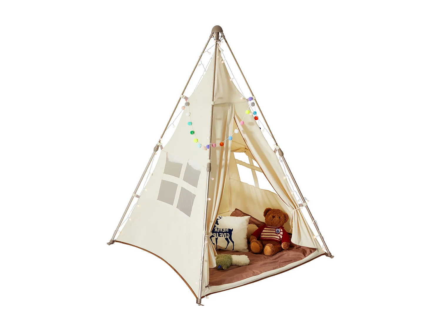 Tenda da Gioco per Bambini SucceBuy, Tenda Tipi Pieghevole con Tappeto e Borsa di Trasporto