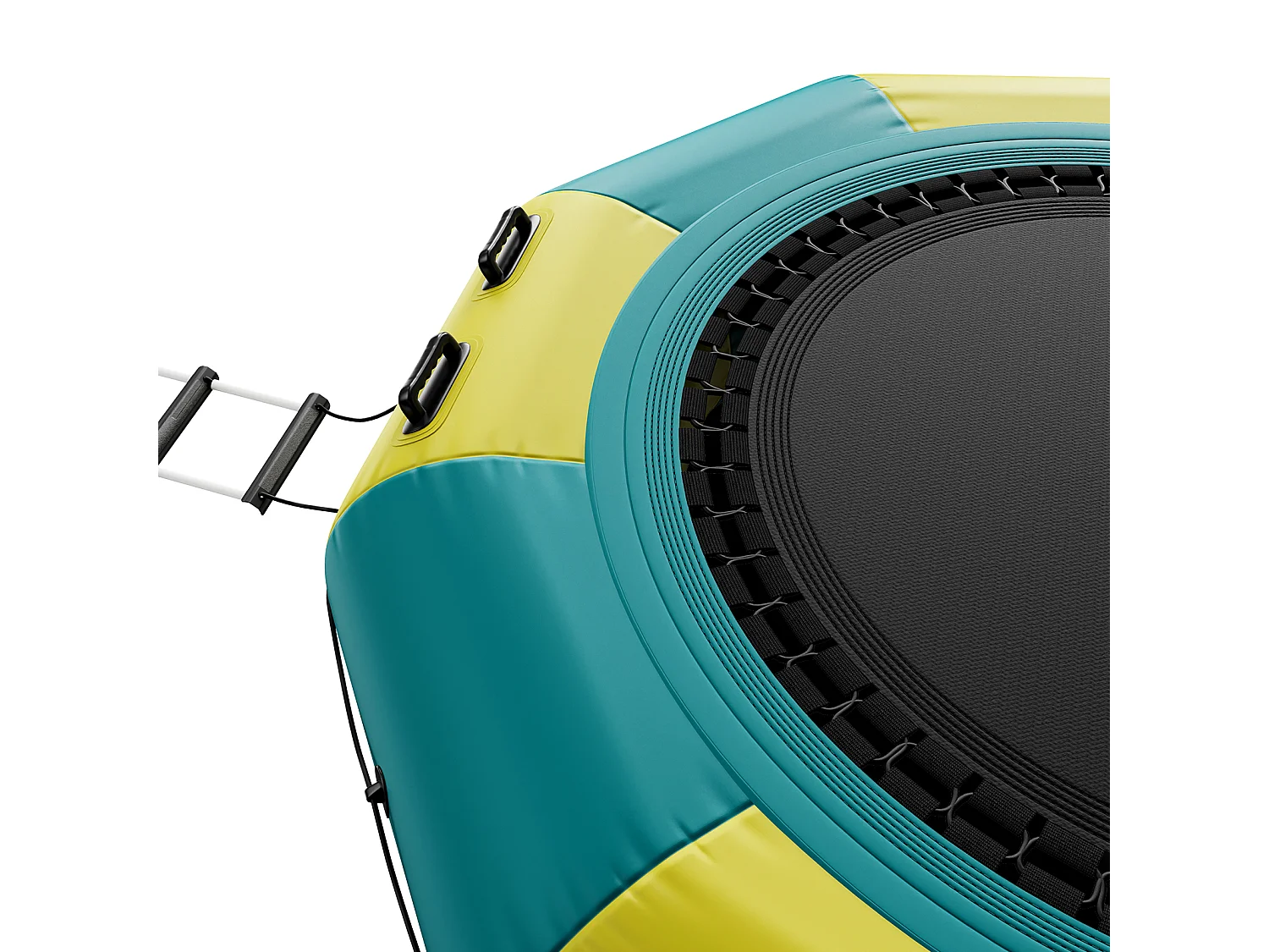 Trampoline Aquatique Gonflable SucceBuy 305 cm, Trampoline sur l’Eau 310x60 cm, Plate-forme de Natation