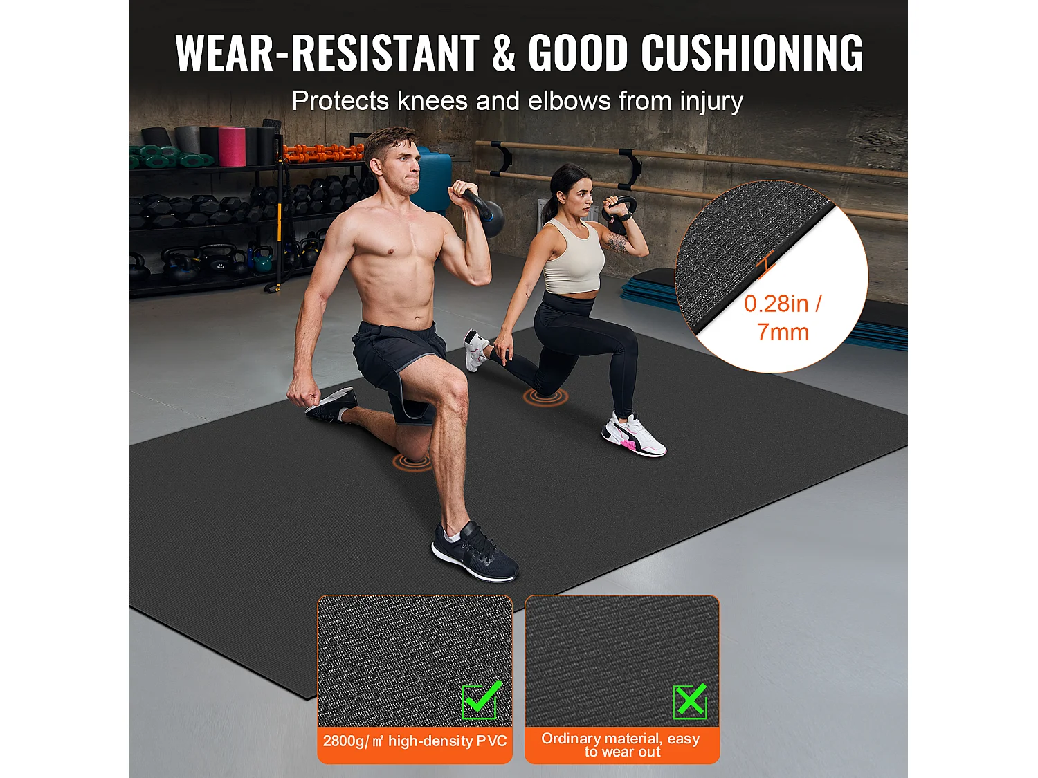 Yogamat SucceBuy, Premium Oefenmat, 3 x 1,8 m, Zwart, voor Yoga Thuis, Pilates en Bodentraining