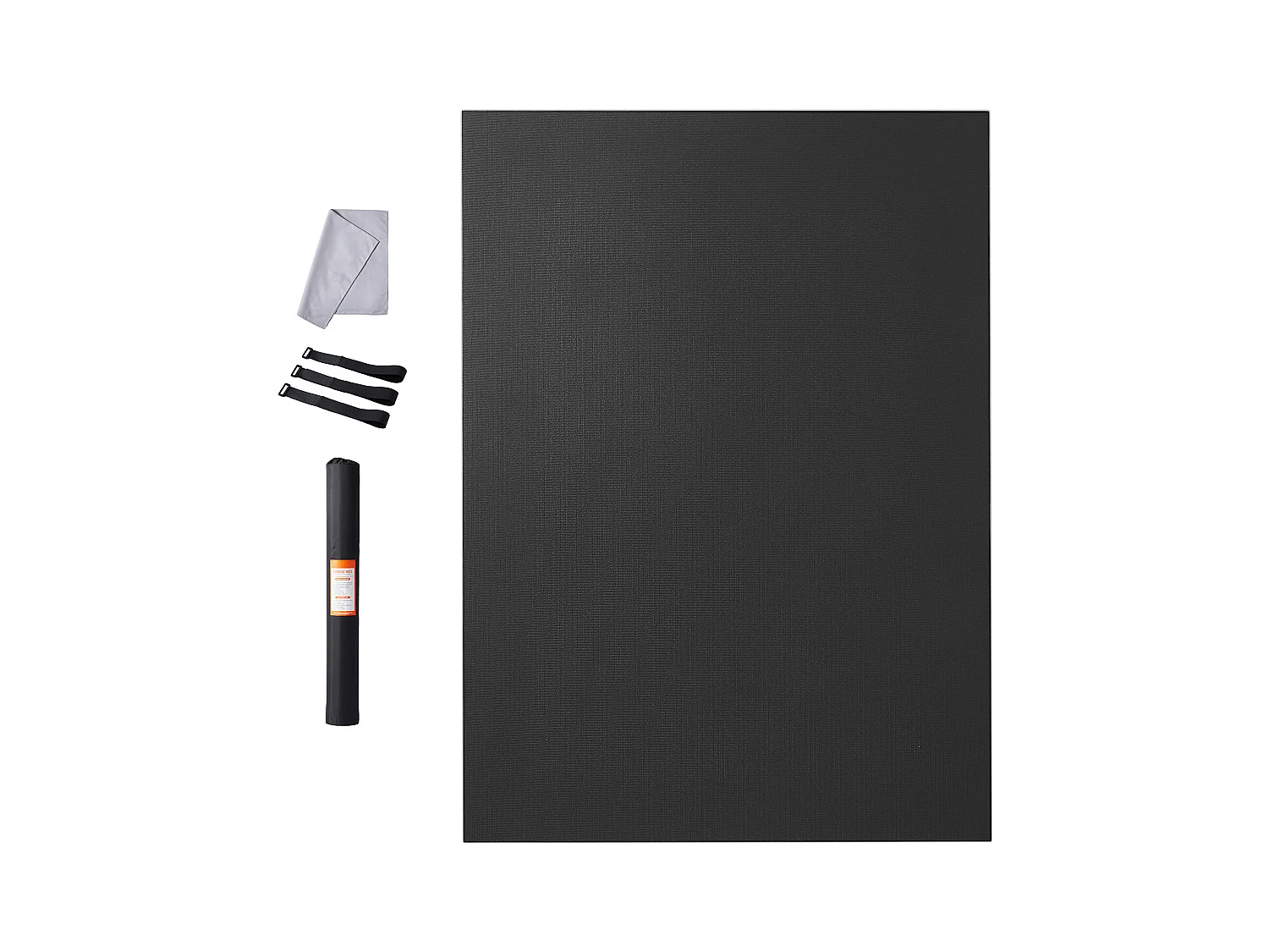 Mata de Yoga SucceBuy, Mata de Yoga Antideslizante, 2,1 x 1,5 m, para Fitness y Pilates, Negro