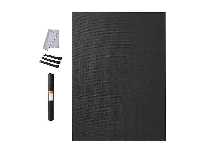 Yoga-Matte SucceBuy, Anti-Rutsch-Yoga-Matte, 2,1 x 1,5 m, für Fitness und Pilates, Schwarz