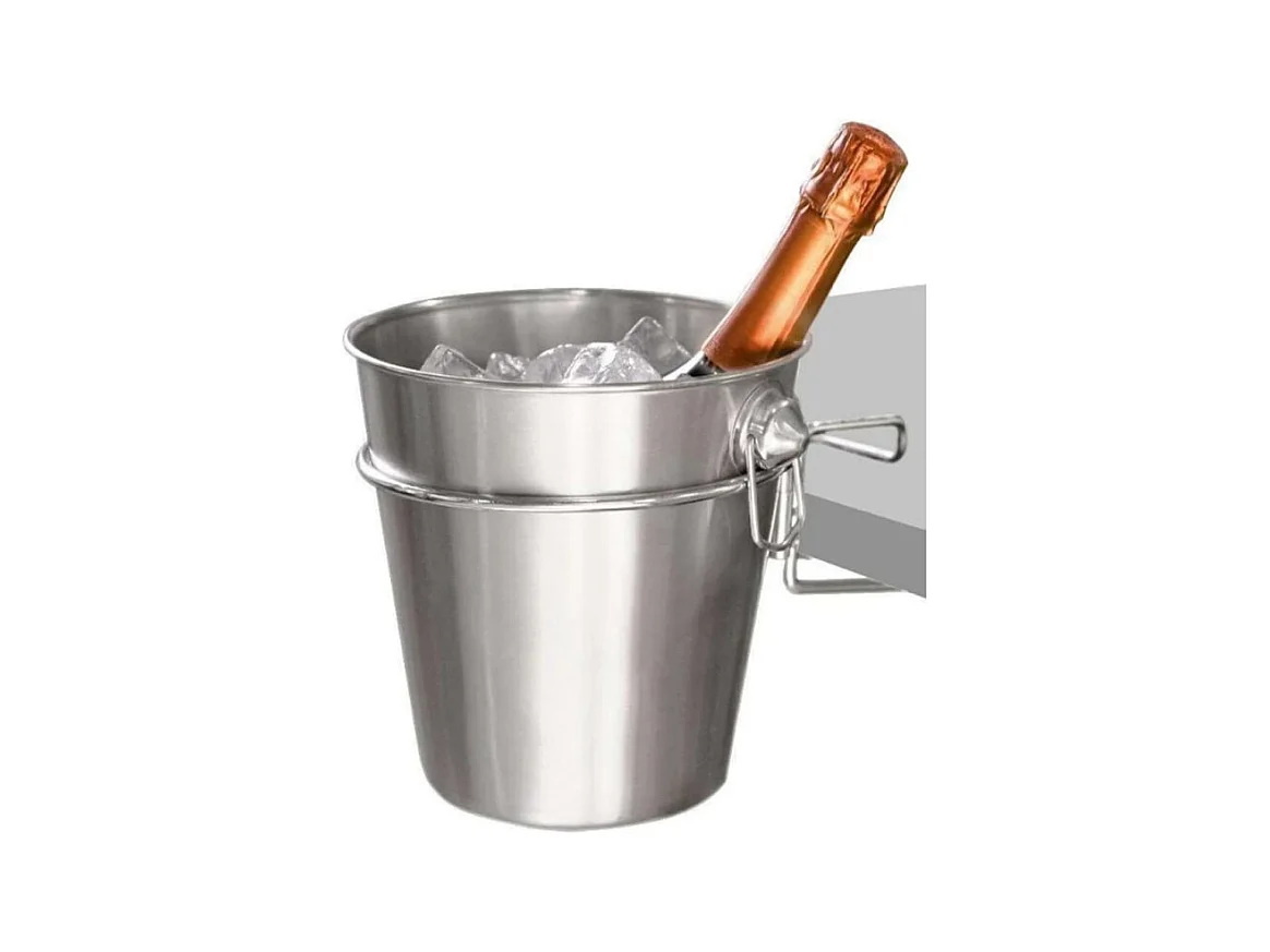Excellent Houseware Refroidisseur de champagne 3 pcs avec support Inox