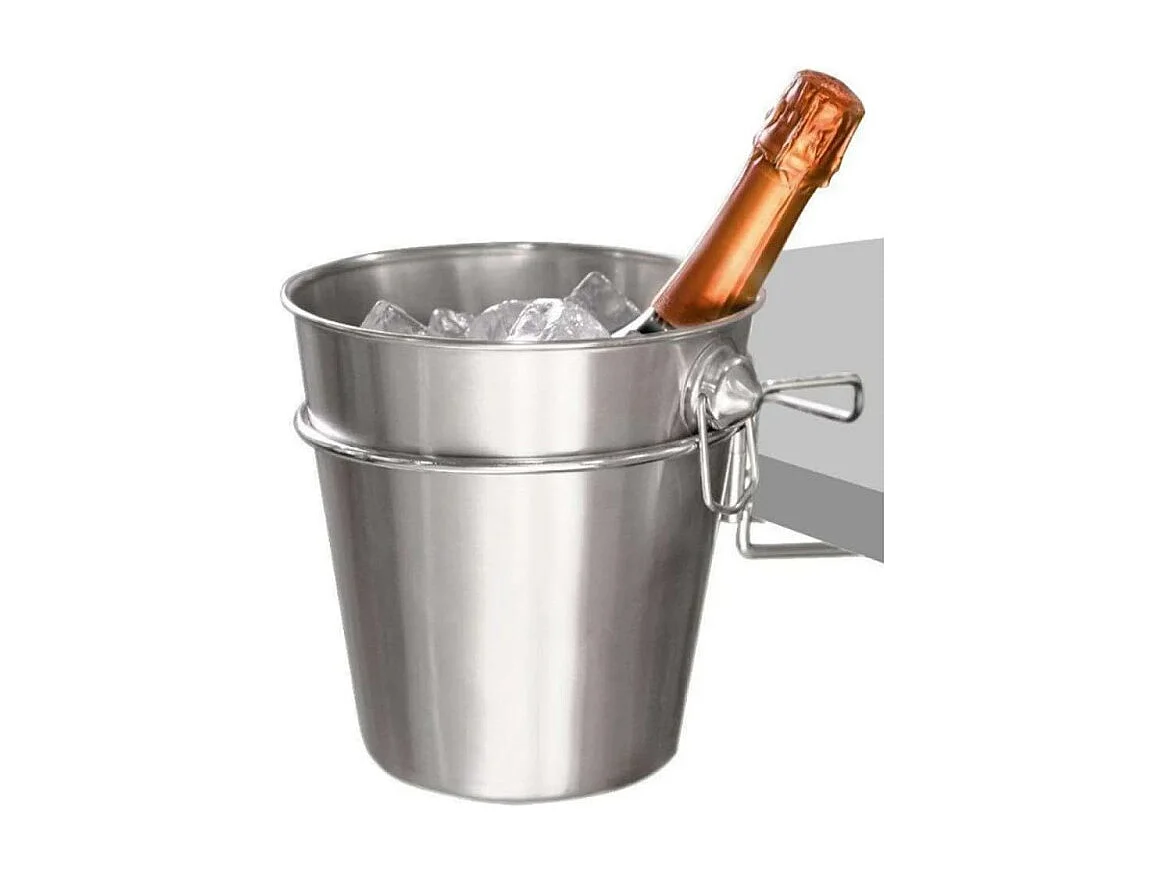 Excellent Houseware Refroidisseur de champagne 3 pcs avec support Inox