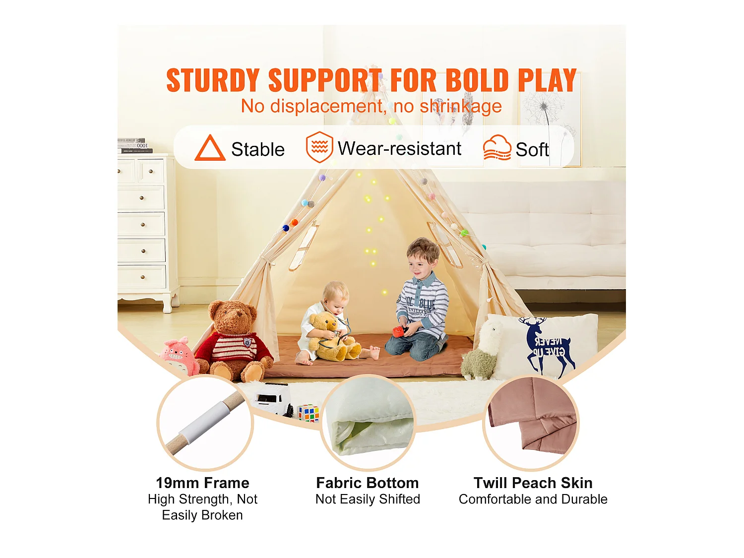 Speeltent voor Kinderen SucceBuy, 1 tot 5 Jaar, met Mat en Ballen