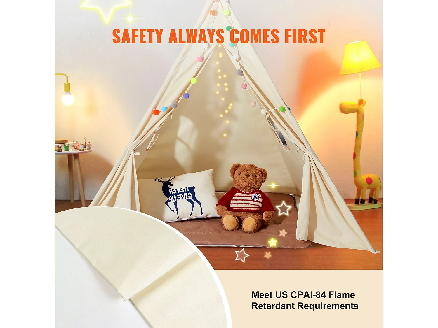 Tente de Jeu pour Enfants SucceBuy, 1 à 5 Ans, avec Tapis et Balles