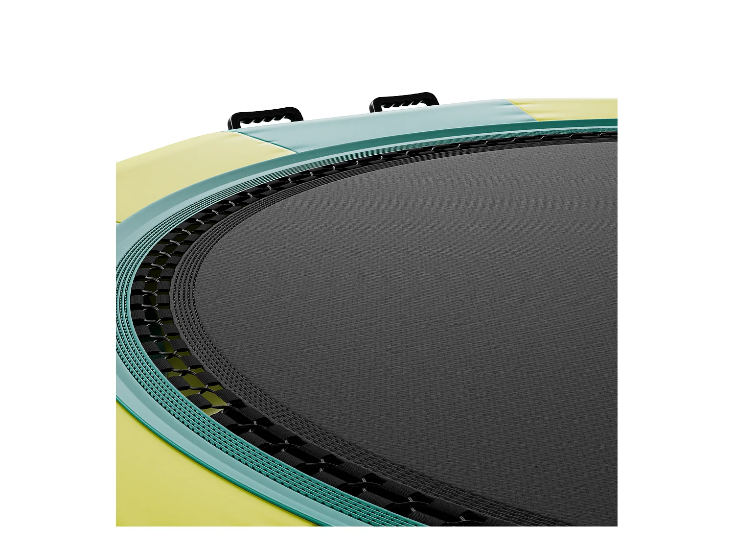 Trampoline Aquatique Gonflable SucceBuy 367 cm, Trampoline sur l’Eau 367 x 60 cm, PVC, Jaune-Vert