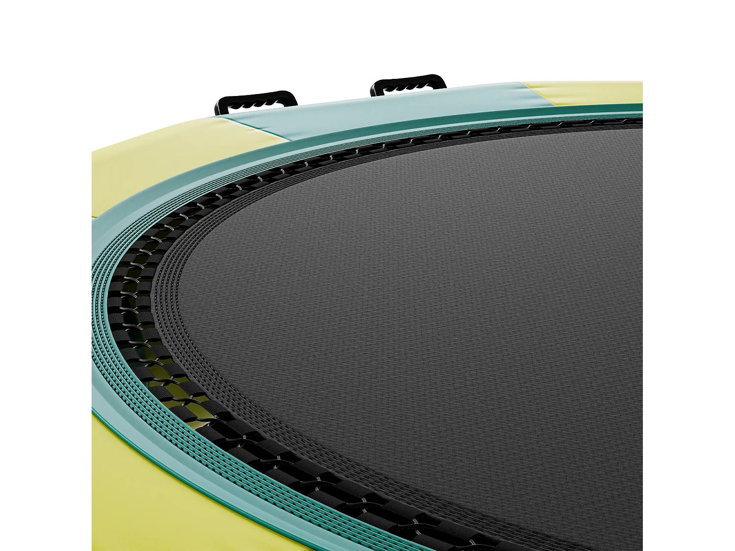 Trampoline Aquatique Gonflable SucceBuy 367 cm, Trampoline sur l’Eau 367 x 60 cm, PVC, Jaune-Vert