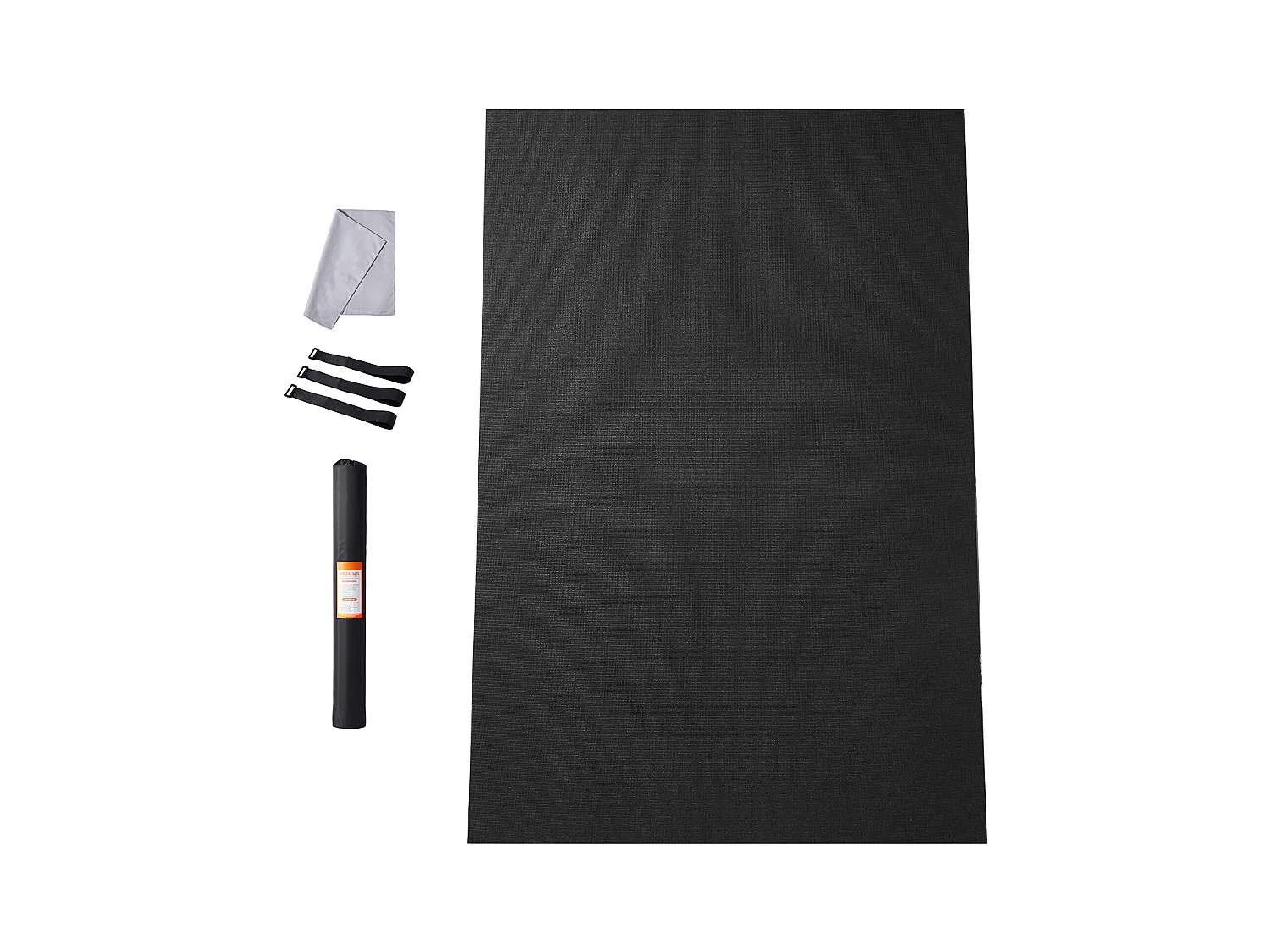 Tapis de Yoga SucceBuy, Tapis d'Exercice Antidérapant, 1,2 X 1,8 m, pour Hommes et Femmes, Noir