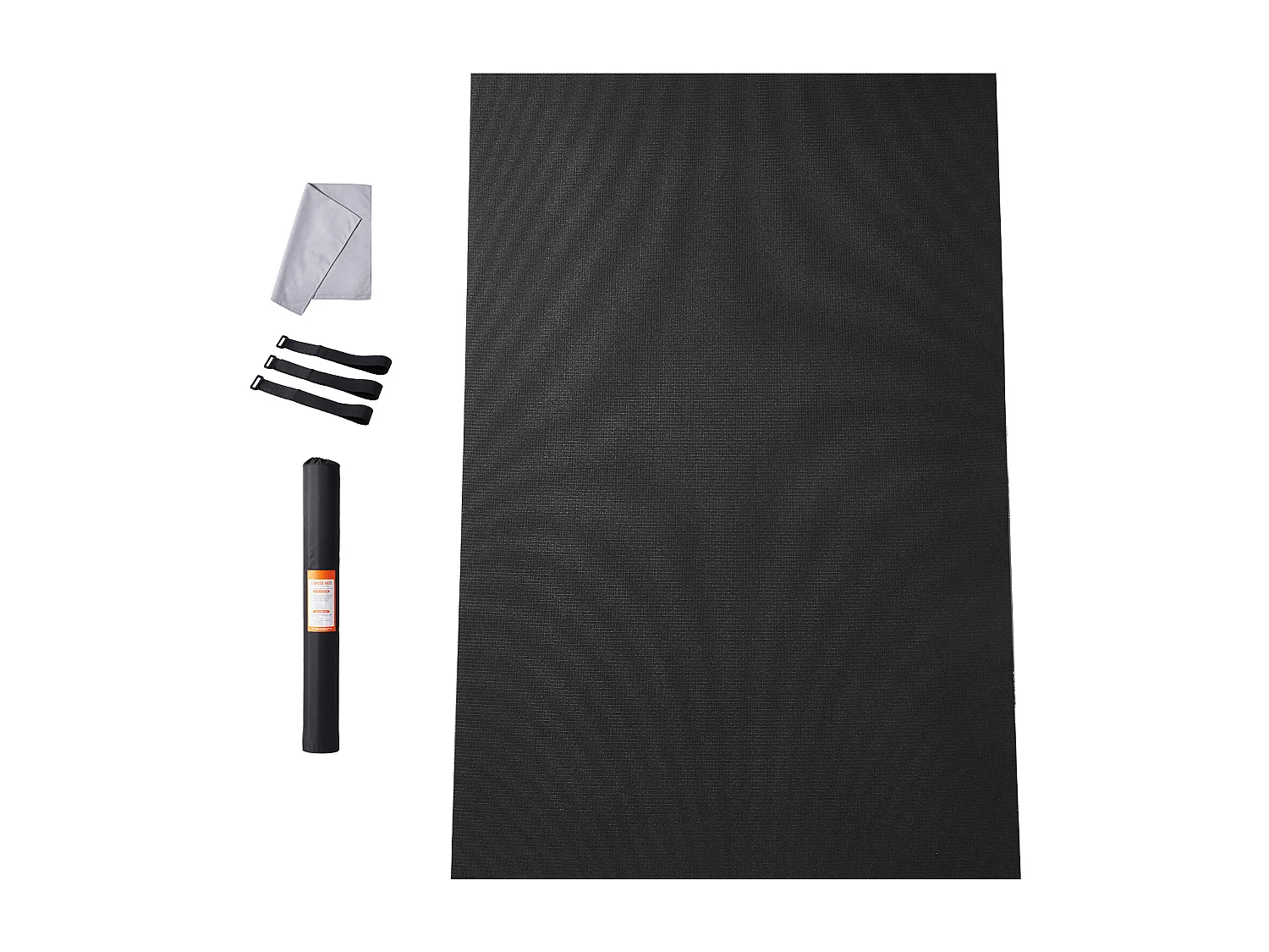 Tapis de Yoga SucceBuy, Tapis d'Exercice Antidérapant, 1,2 X 1,8 m, pour Hommes et Femmes, Noir