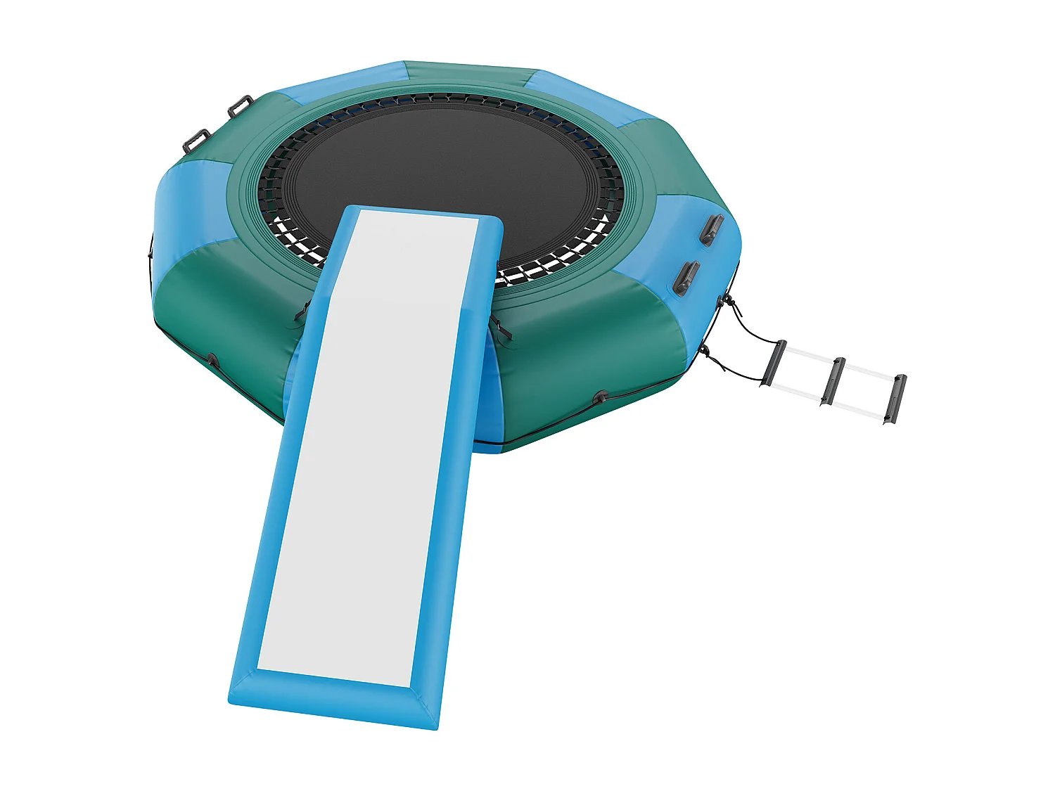 Trampoline Aquatique Gonflable SucceBuy, Trampoline sur l’Eau, 305 cm, 310x60 cm, 20,25 kg, avec Toboggan, pour Enfants