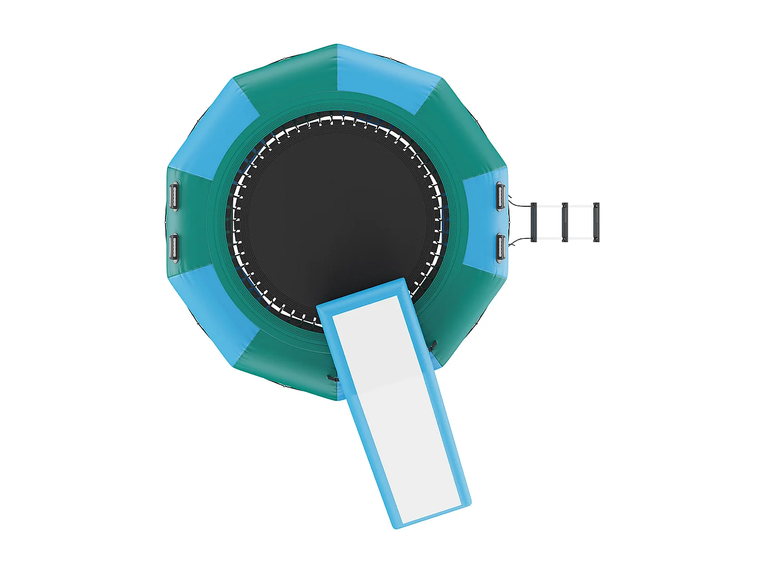 Trampoline Aquatique Gonflable SucceBuy, Trampoline sur l’Eau, 305 cm, 310x60 cm, 20,25 kg, avec Toboggan, pour Enfants