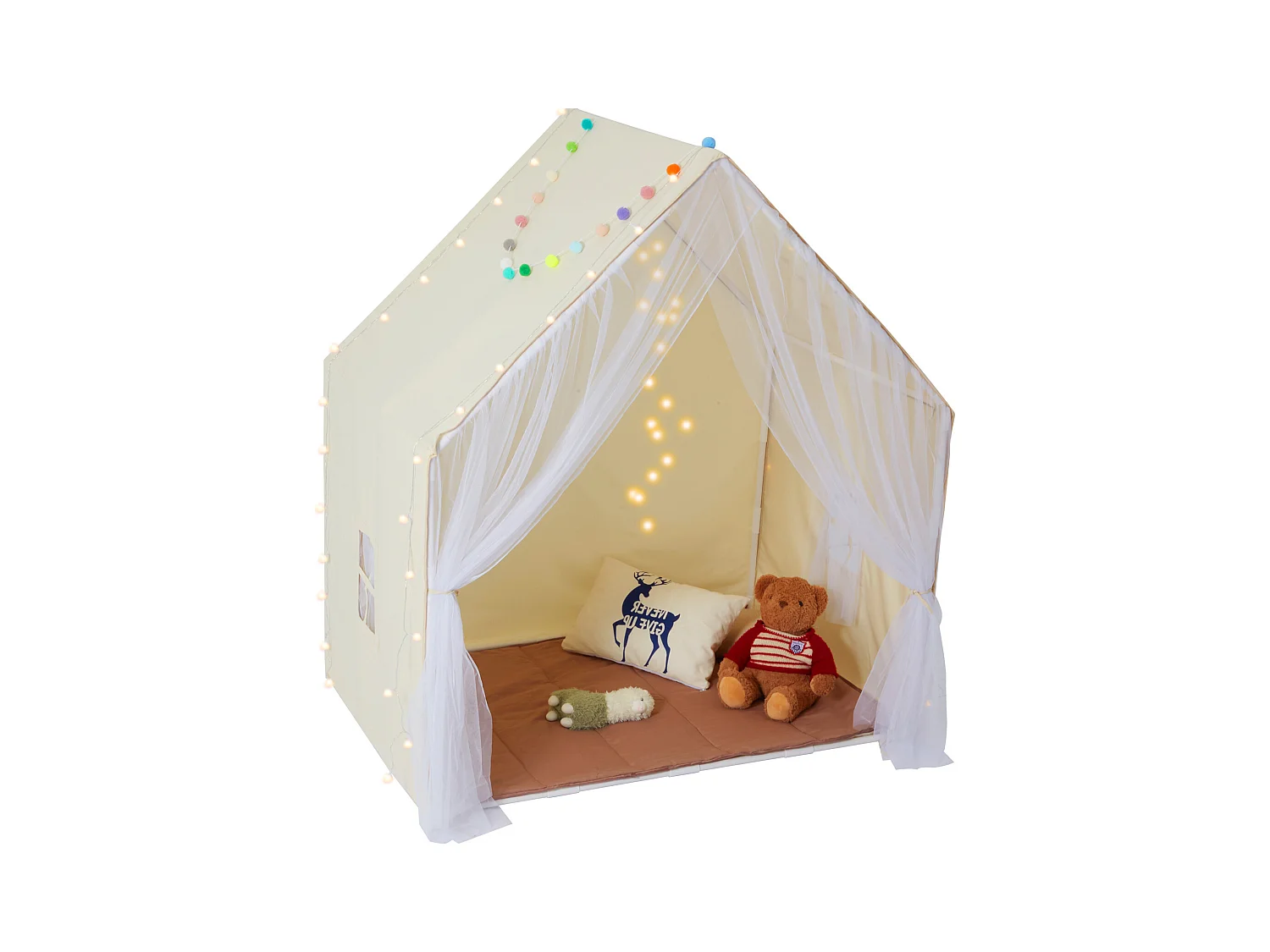Tente de Jeu pour Enfants SucceBuy, 1 à 5 Ans, Yourte, avec Tapis et Lampe