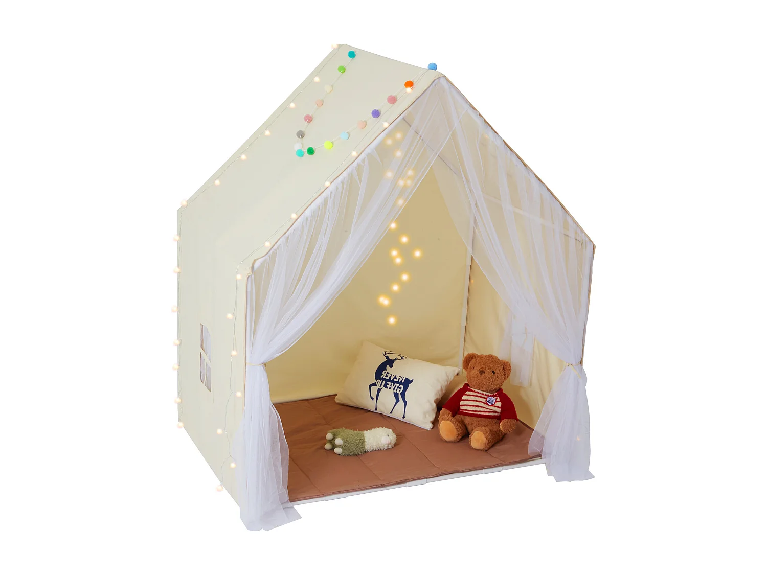 Tente de Jeu pour Enfants SucceBuy, 1 à 5 Ans, Yourte, avec Tapis et Lampe