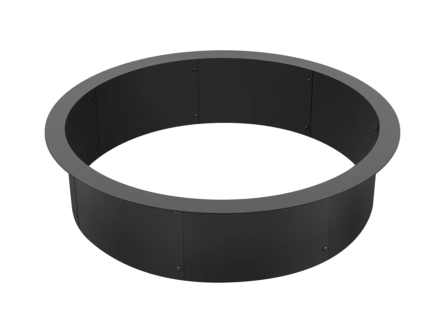 Braséro SucceBuy 889 mm, Anneau de Foyer Rond Extérieur en Acier, Doublure en Acier au Carbone Robuste, pour Camping en Plein Air