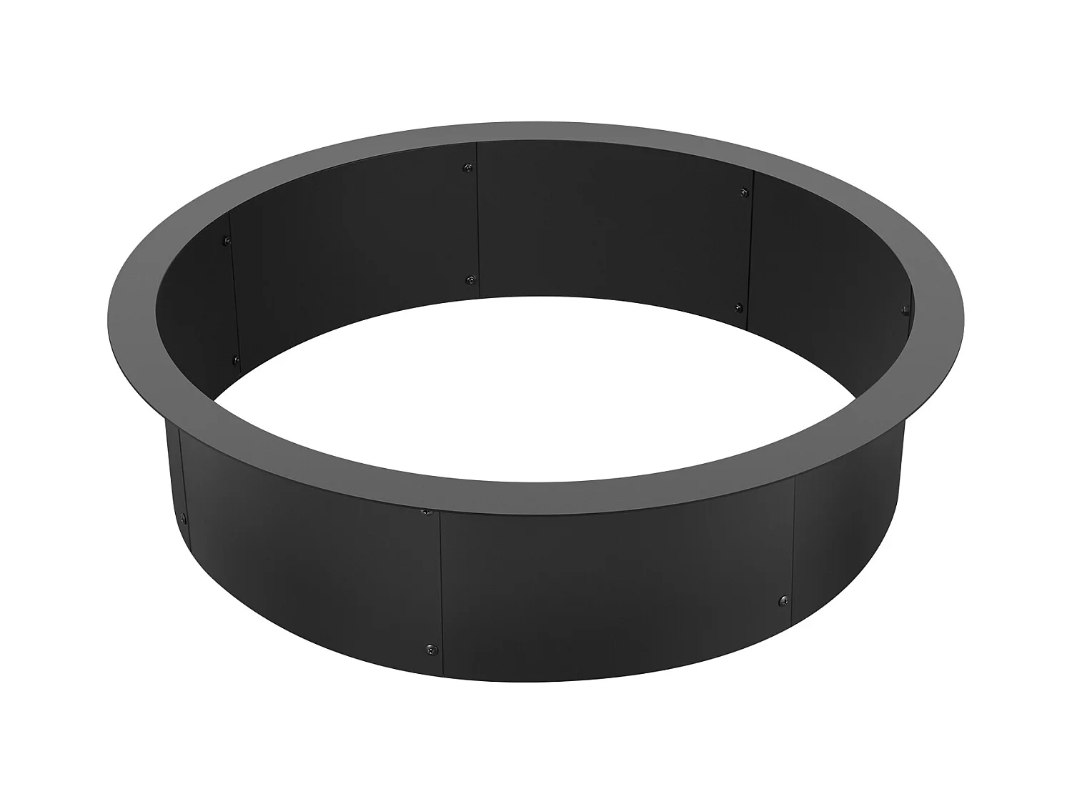 Braséro SucceBuy 889 mm, Anneau de Foyer Rond Extérieur en Acier, Doublure en Acier au Carbone Robuste, pour Camping en Plein Air