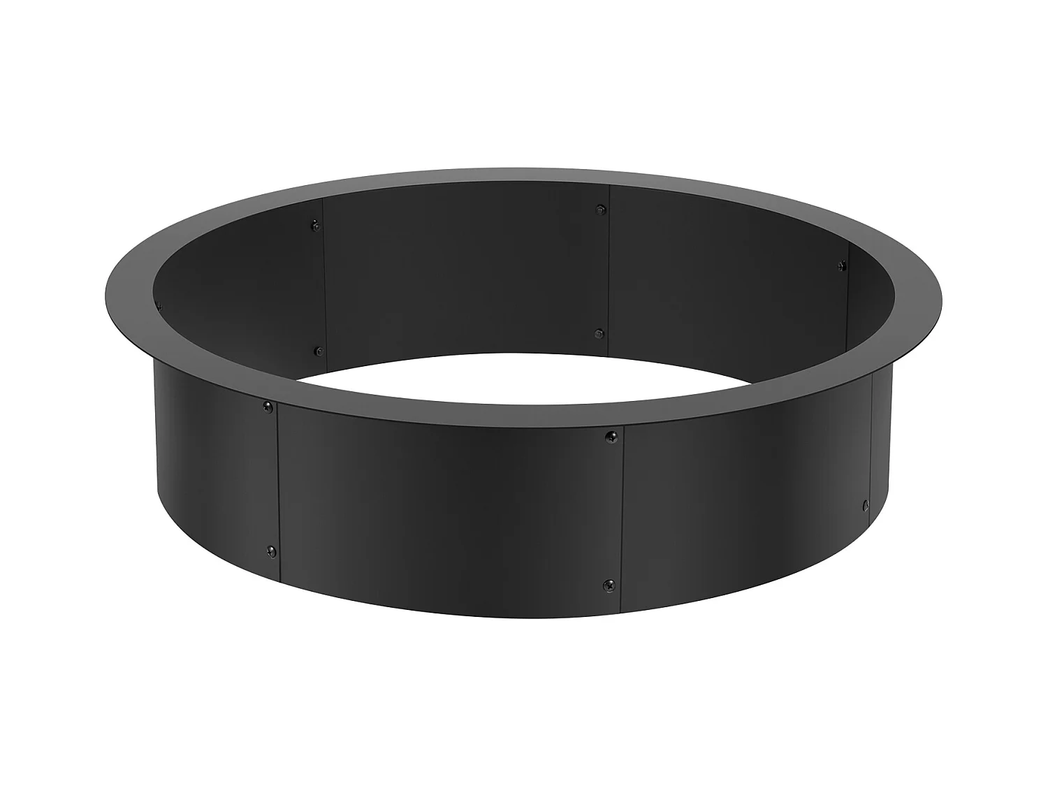 Braséro SucceBuy 889 mm, Anneau de Foyer Rond Extérieur en Acier, Doublure en Acier au Carbone Robuste, pour Camping en Plein Air