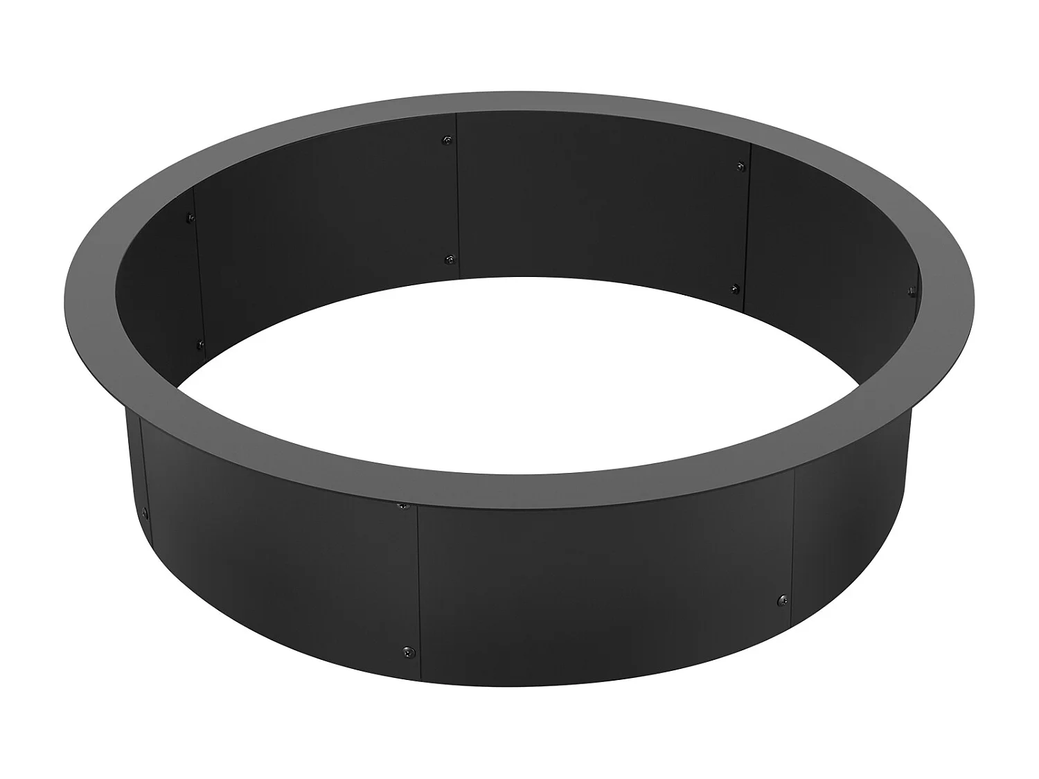 Braséro SucceBuy 889 mm, Anneau de Foyer Rond Extérieur en Acier, Doublure en Acier au Carbone Robuste, pour Camping en Plein Air