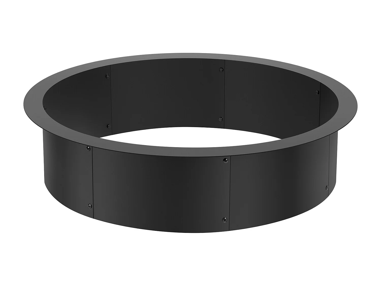 Braséro SucceBuy 889 mm, Anneau de Foyer Rond Extérieur en Acier, Doublure en Acier au Carbone Robuste, pour Camping en Plein Air