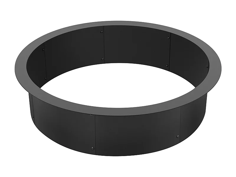Braséro SucceBuy 889 mm, Anneau de Foyer Rond Extérieur en Acier, Doublure en Acier au Carbone Robuste, pour Camping en Plein Air