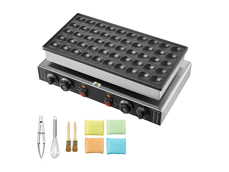 Máquina de Waffle SucceBuy Mini Máquina de Crepes Holandesas 43 mm 1 700 W Máquina Comercial de Dorayaki 50 Peças