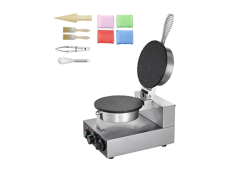 Gaufrier SucceBuy Machine à Cornets de Crème Glacée électrique 1230 W Rouleau d'œufs Gaufré Commercial