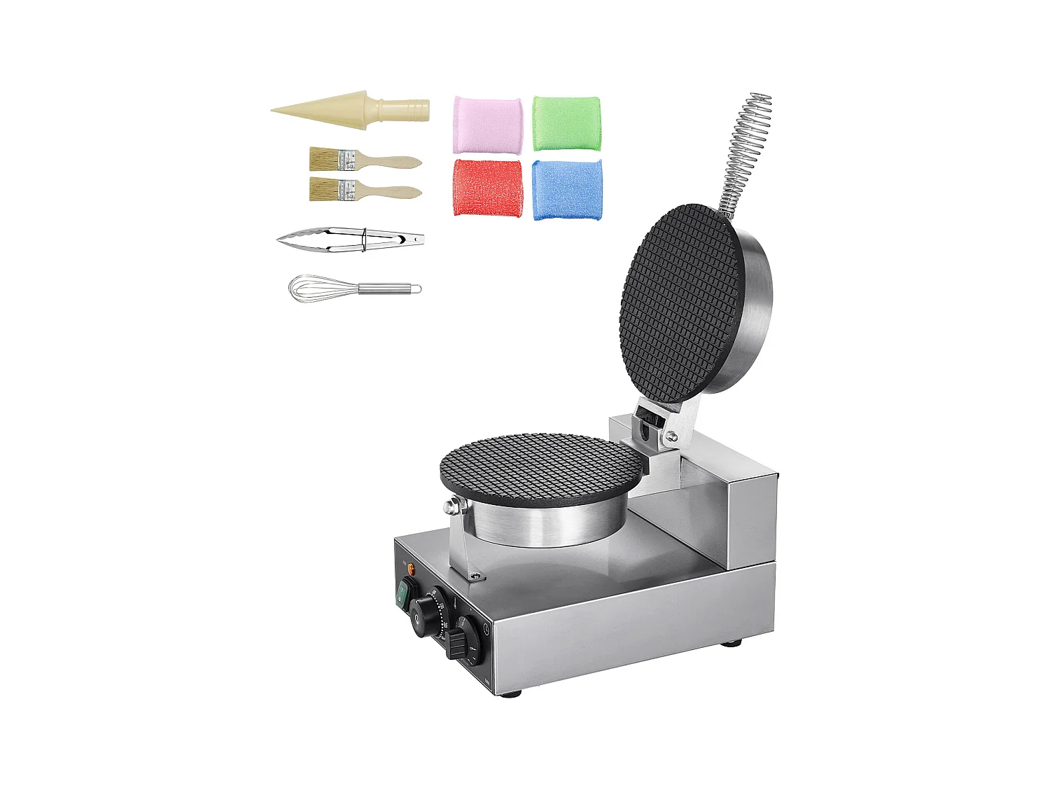 Gaufrier SucceBuy Machine à Cornets de Crème Glacée électrique 1230 W Rouleau d'œufs Gaufré Commercial