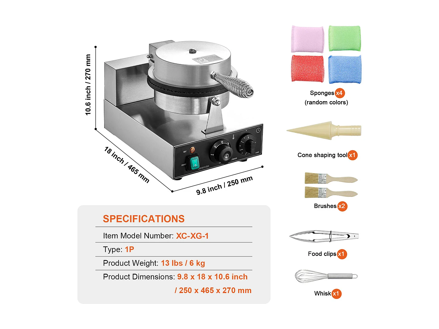 Waffeleisen SucceBuy Elektrische Eiswaffel Maschine 1 230 W Kommerzielles Eierrollen Waffeleisen