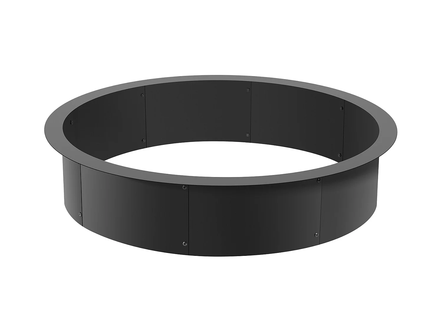 Braciere SucceBuy Anello di Focolare Rotondo in Acciaio, Diametro Esterno 1016 mm, Interno 914,4 mm, per Campeggio all'Aperto