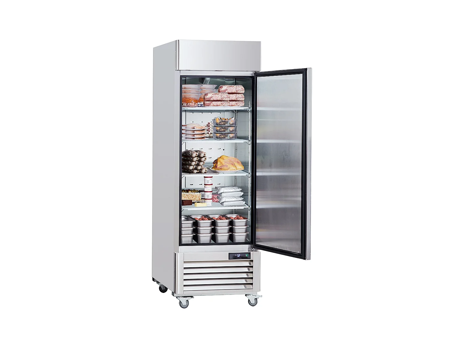 Kommerzieller Gefrierschrank SucceBuy 570 L Vertikal 1 Tür 3 Regale