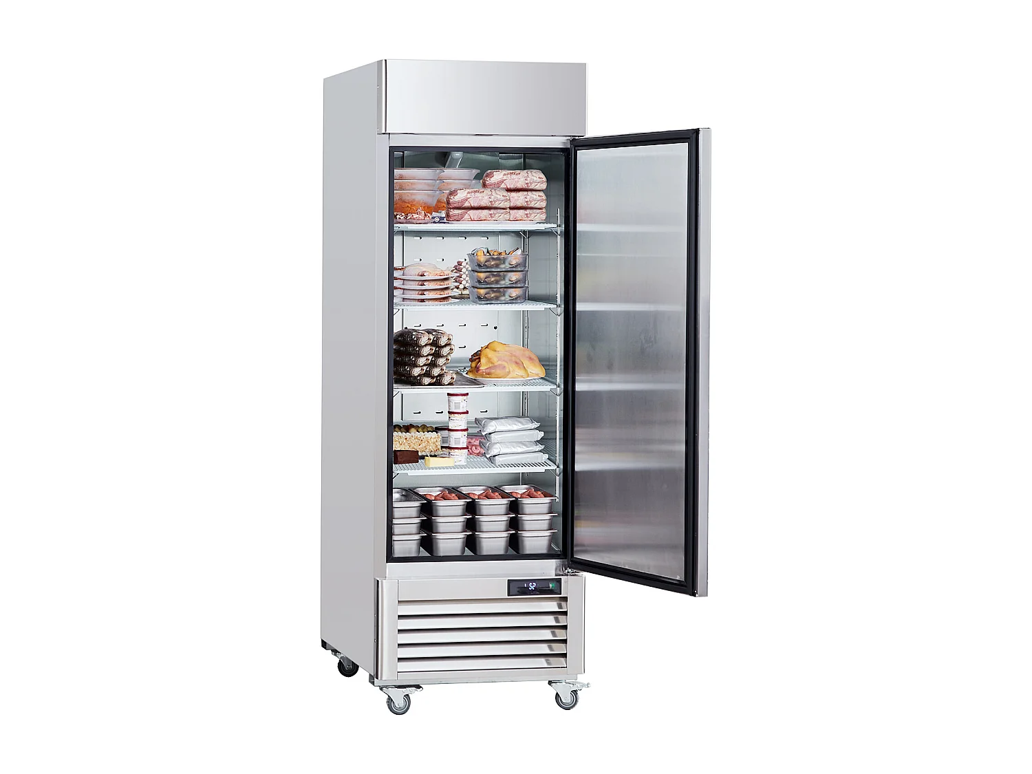 Congélateur Commercial SucceBuy de 570 L, Vertical, 1 Porte, 3 Tablettes
