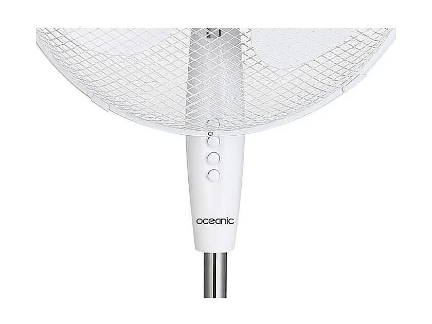 Ventilateur sur pied  - 45W - Diametre 40 cm - Hauteur réglable - Oscillation - Blanc