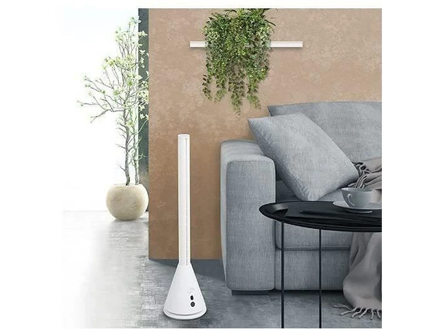 Ventilateur colonne sans pale 26W très silencieux blanc