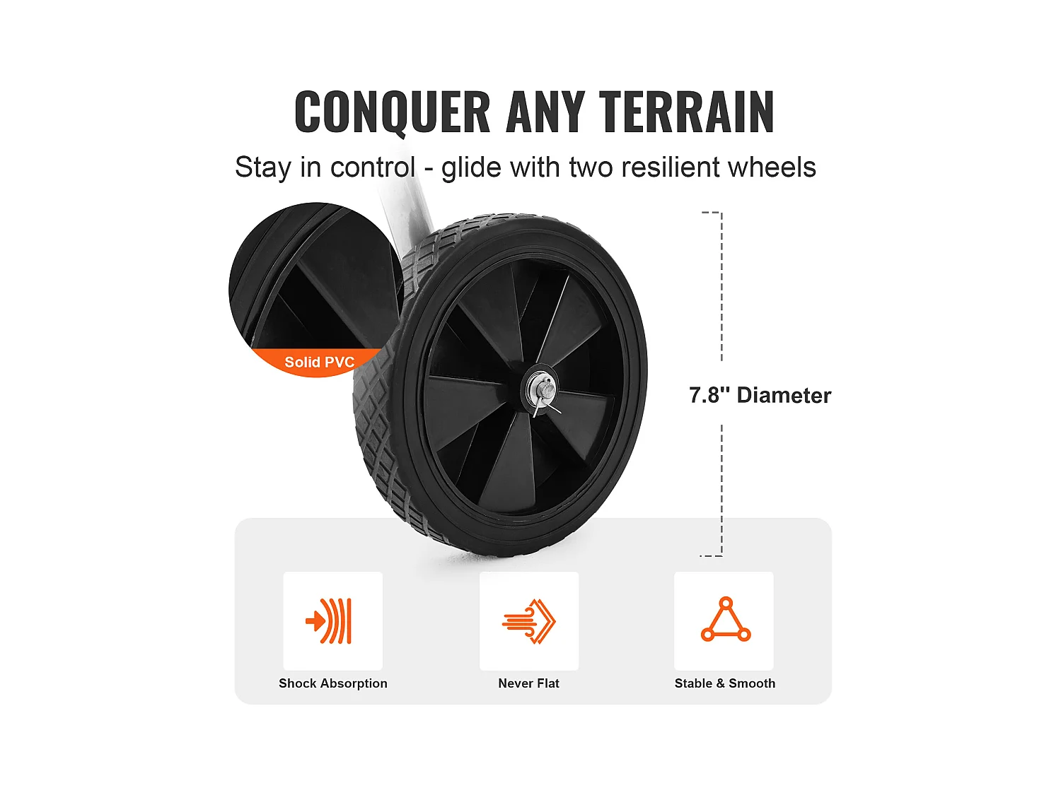 Dévidoir Chariot SucceBuy Chariot Enrouleur de Tuyau 53 m, Robuste pour Jardin avec Roues
