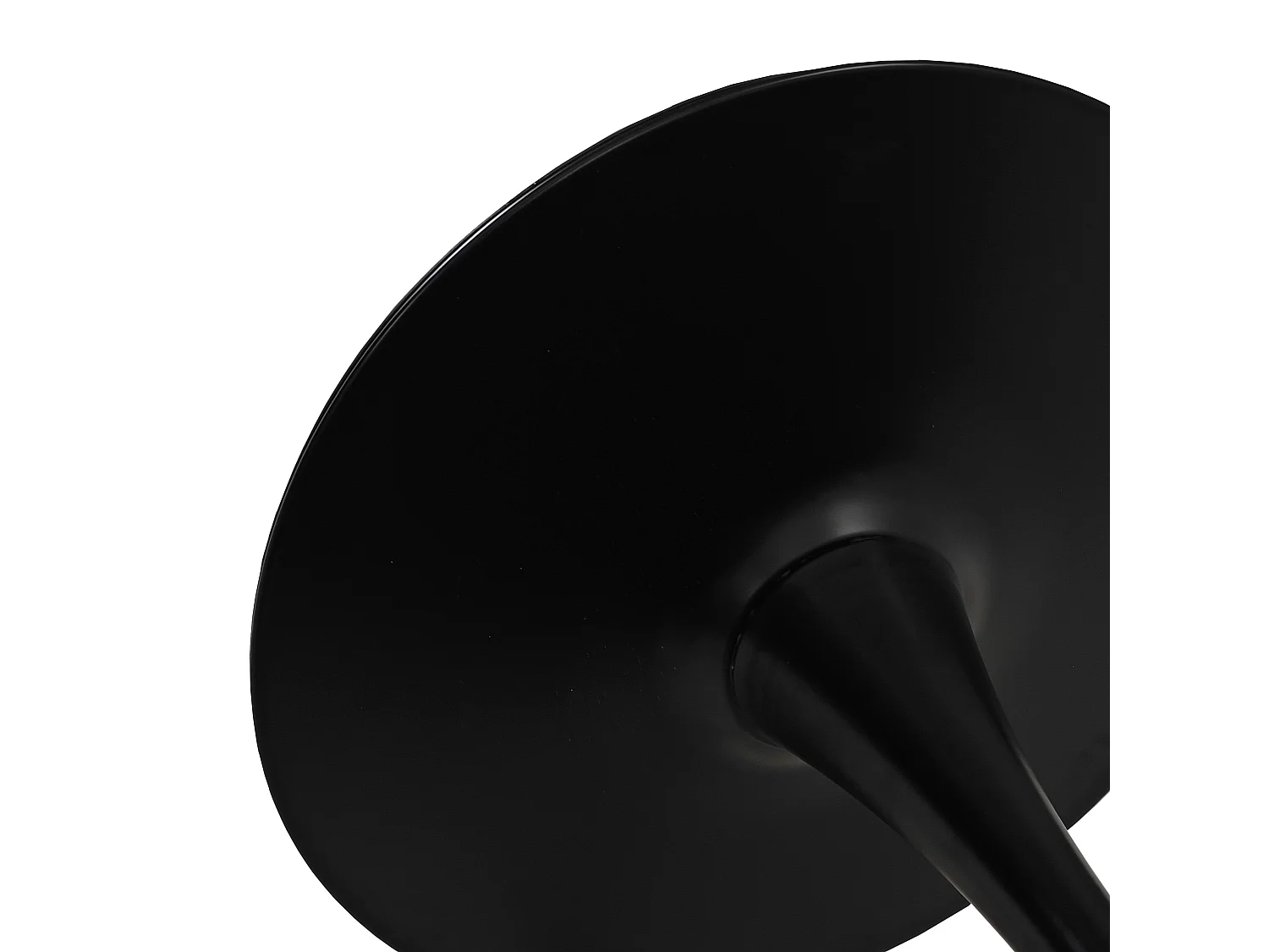 URBAN MEUBLE Table de salle à manger ronde moderne effet grain de bois noir structure métallique 120*120*75cm