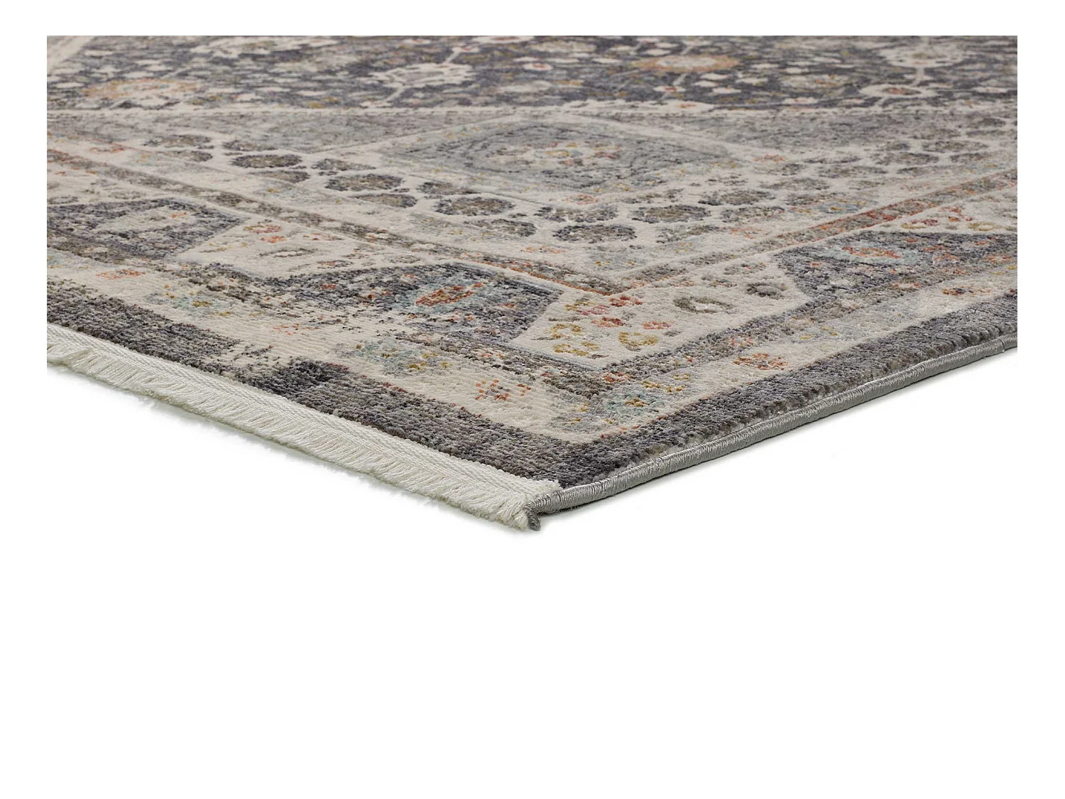 Tapete interior - vintage - cinzento - 120 x 170 cm - SAIRA