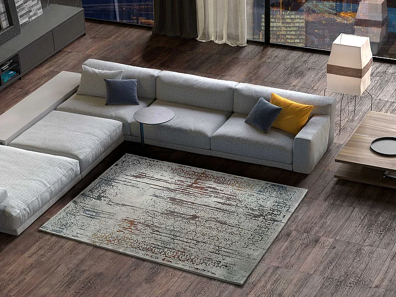 Tapete interior - abstrato - cinzento - 160 x 230 cm - NEVEN