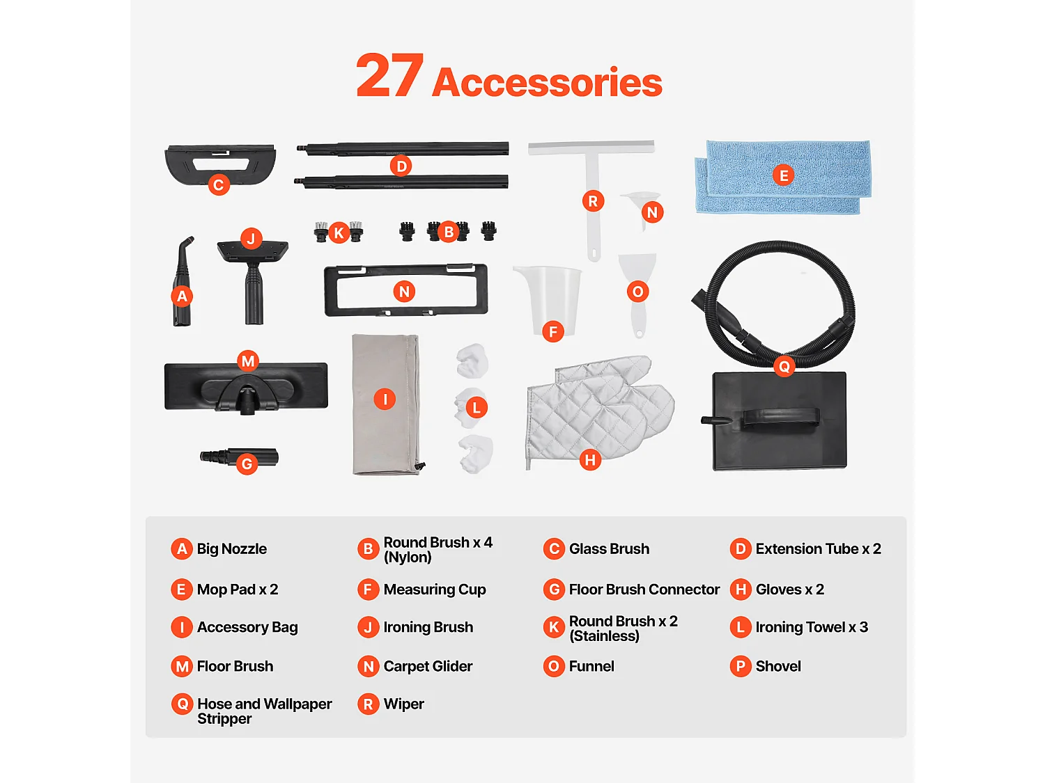 Limpiador a Vapor SucceBuy, 27 Accesorios, Limpiador a Vapor Multifunción para la Limpieza del Hogar