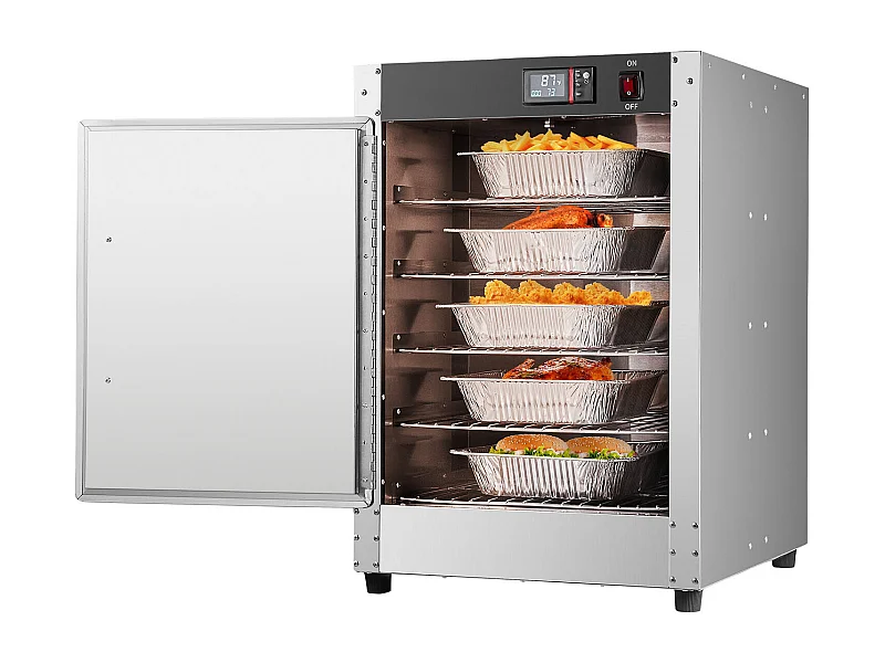 Chauffe-plats Industriel à 5 Niveaux SucceBuy, Armoire de Concession avec Bac à Eau pour Réchauffer Aliments