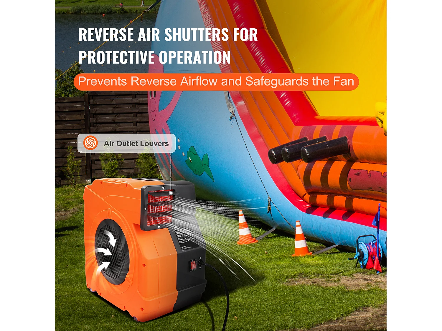 Soprador De Ar SucceBuy 1100 W Soprador Para Castelo Inflável Bomba De Ar 770 M³/H