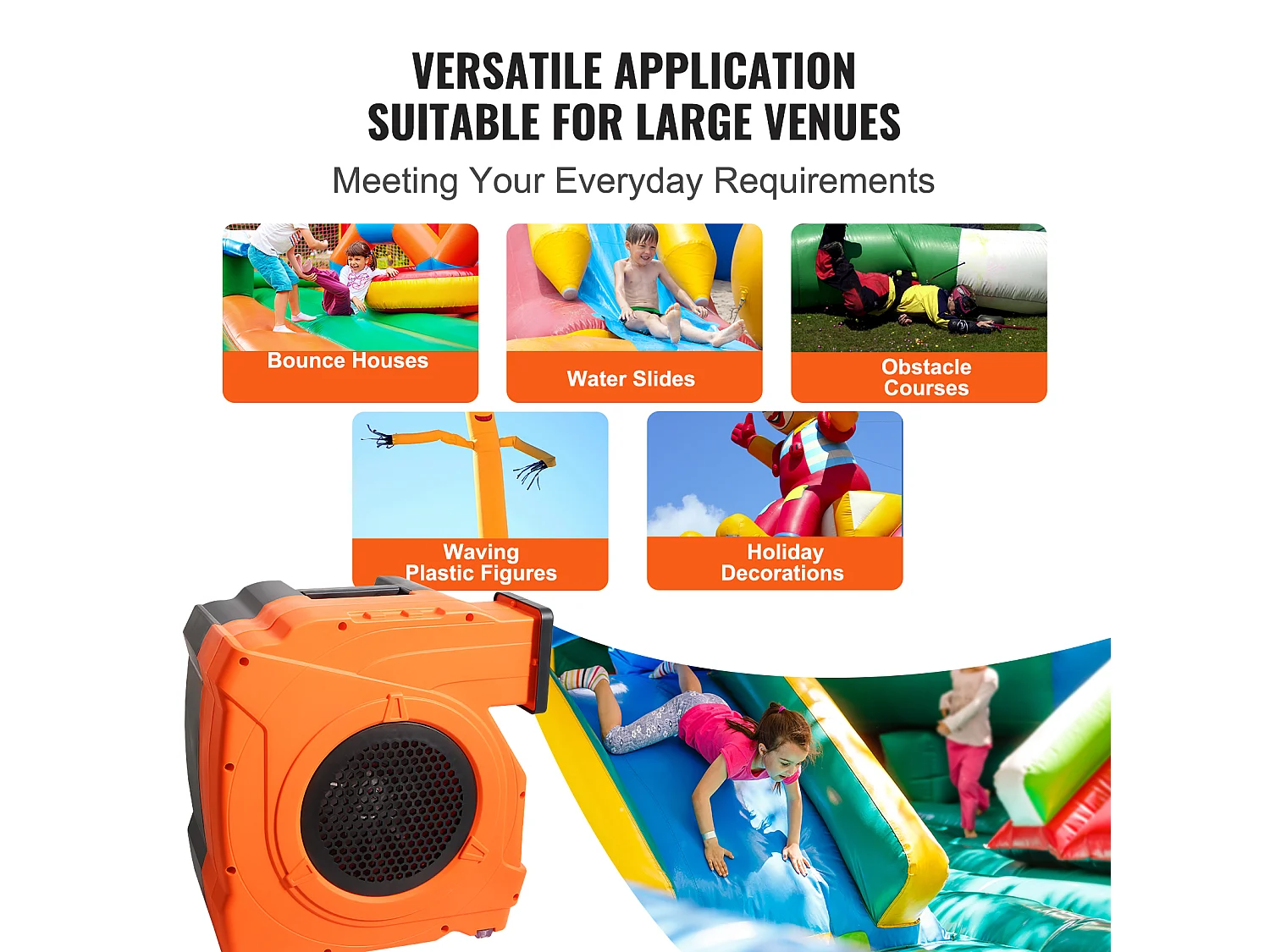 Soprador De Ar SucceBuy 1100 W Soprador Para Castelo Inflável Bomba De Ar 770 M³/H