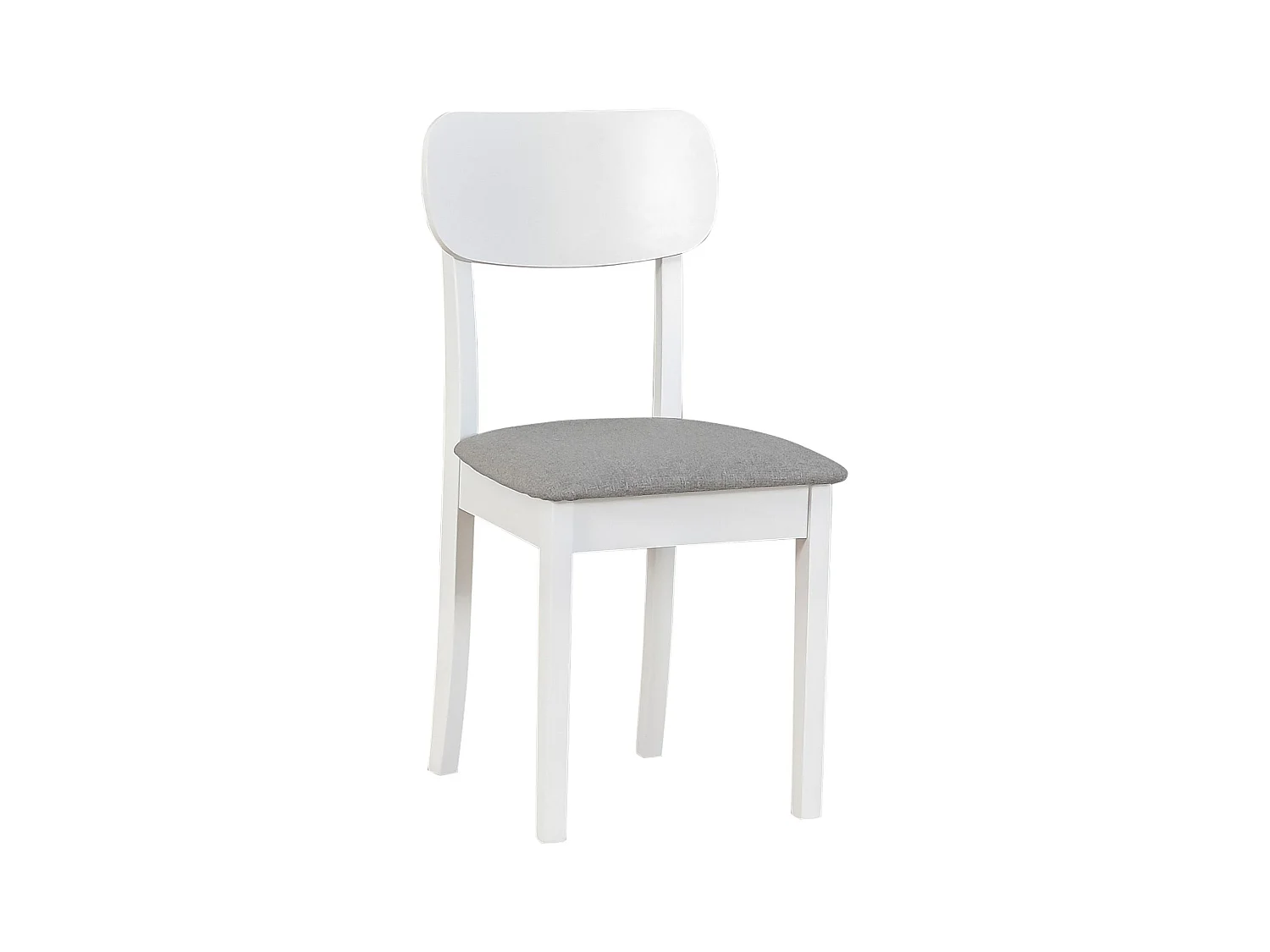 Silla de comedor acolchada – Gris claro/Blanco – NOELES